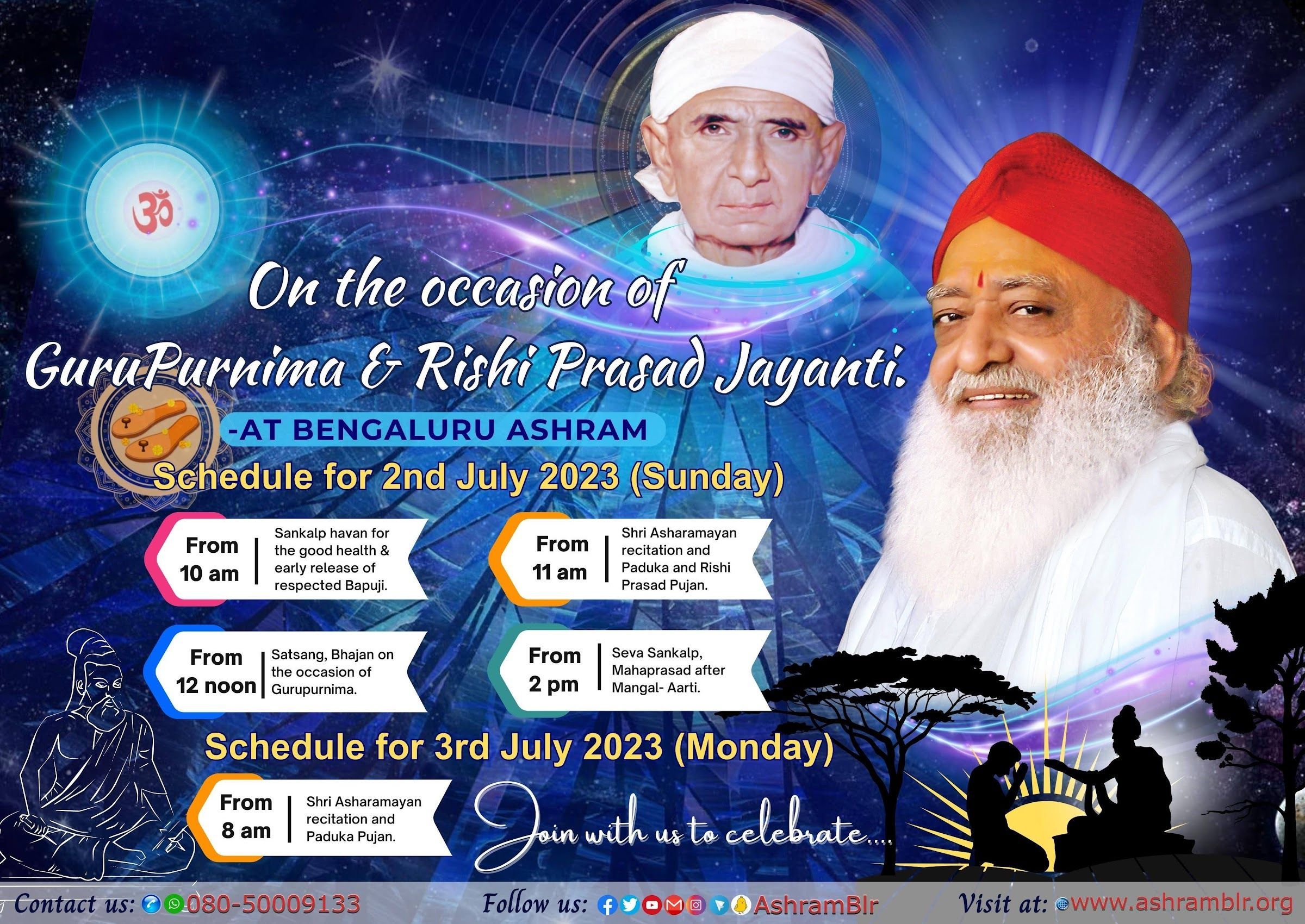 Celebration of Gurupurnima-2023 at Bengaluru Ashram.